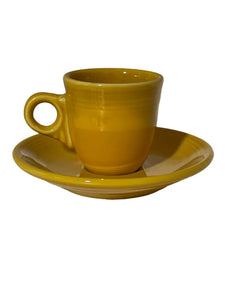 Fiesta Demitasse Cup & Saucer Childs Marigold Ring Handled P86 Fiesta