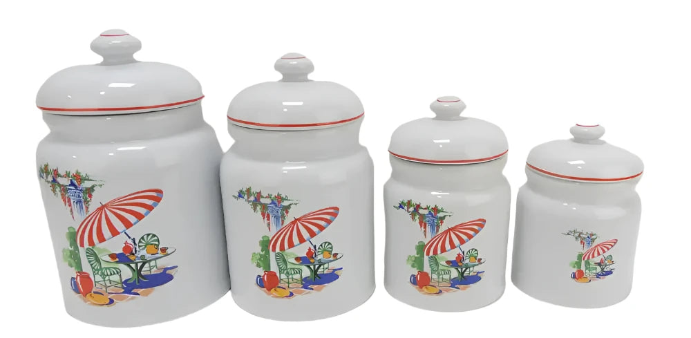 Fiesta Go Along China Specialties Sunporch 4Pc Canister Set Htf