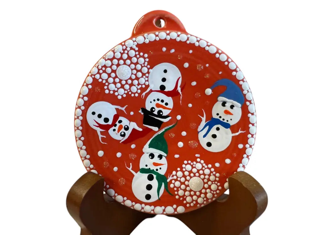 Fiesta Hand Painted Ornament By Patricia Degraw Snowmen Fiesta