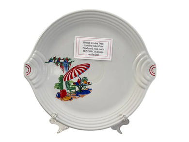 Fiesta Handled Cake Plate Sunporch On Left China Specialties Fiesta