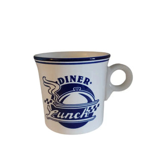 Fiesta Hlc Blue Diner Lunch Tom & Jerry Ring Handled Mug Htf Fiestaware