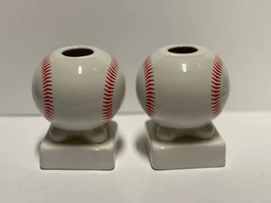 Fiesta Hlcca 2004 Baseball Bulb Candle Holders Set Fiesta