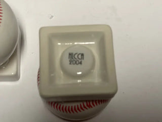 Fiesta Hlcca 2004 Baseball Bulb Candle Holders Set Fiesta