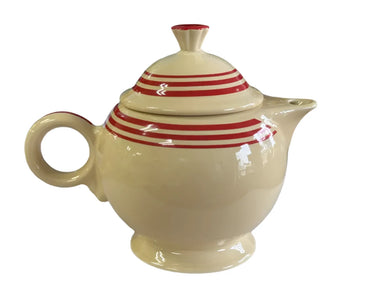 Fiesta Hlcca 2015 Retro Red Stripe Teapot Fiesta