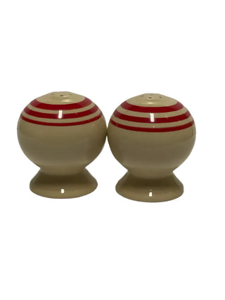 Fiesta Hlcca Red Stripe Bulb Salt & Pepper Set Fiesta