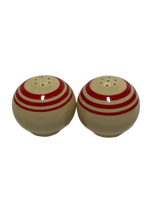 Fiesta Hlcca Red Stripe Bulb Salt & Pepper Set Fiesta