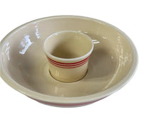 Load image into Gallery viewer, Fiesta Hlcca Red Stripe Chip N Dip Set Fiesta
