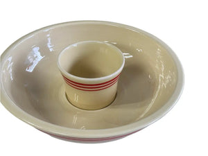 Fiesta Hlcca Red Stripe Chip N Dip Set Fiesta