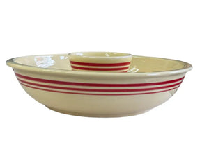 Fiesta Hlcca Red Stripe Chip N Dip Set Fiesta