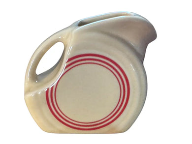 Fiesta Hlcca Red Stripe Mini Disk Pitcher Fiesta