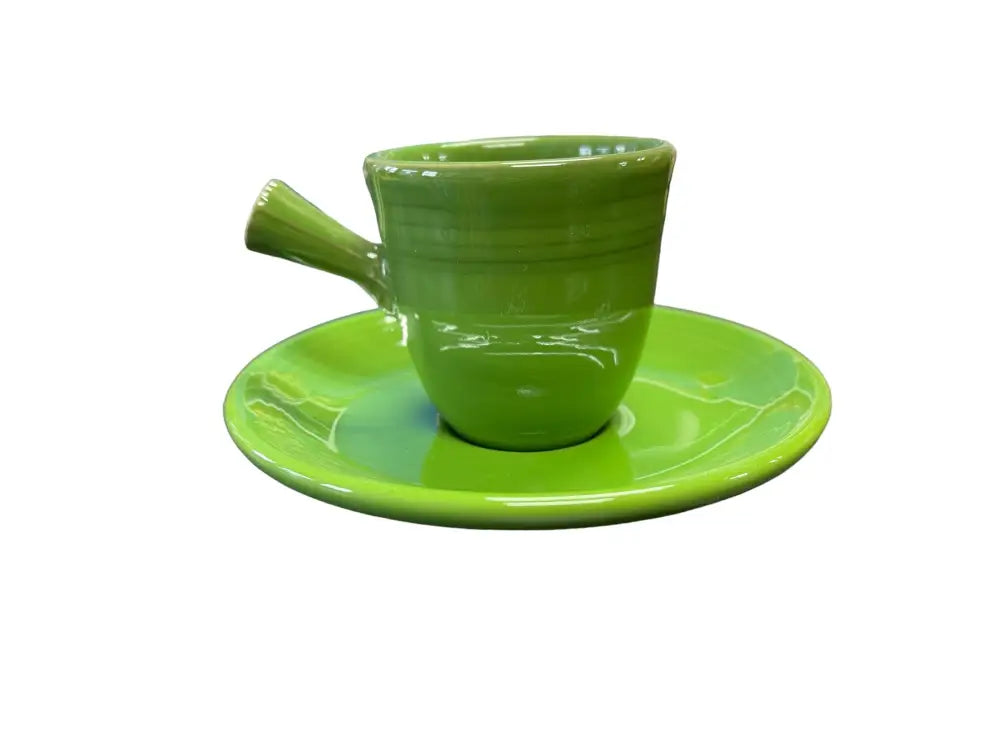 Fiesta Hlcca Shamrock Stick Handled Demi & Saucer. New Fiestaware