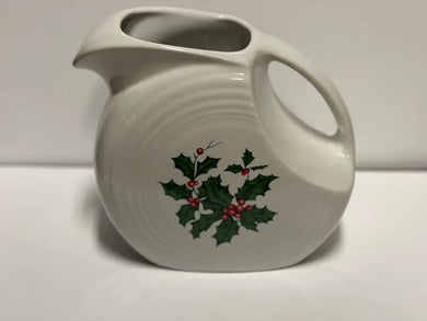 Fiesta Holly & Berry Water Pitcher Older Decal Fiesta