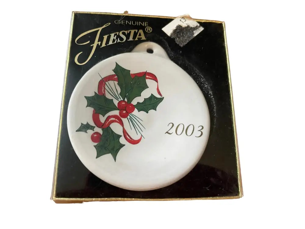 Fiesta Holly & Ribbon 2003 Ornament Fiesta