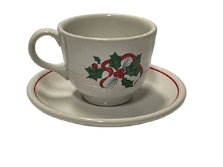 Fiesta Holly & Ribbon Cup Saucer Fiesta