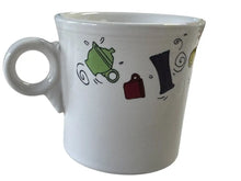 Load image into Gallery viewer, Fiesta Icon Ring Handle Mug Htf Dancing Icons Fiesta
