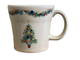 Fiesta Ivory Tapered Christmas Garland Tree Mug. Retired Fiesta