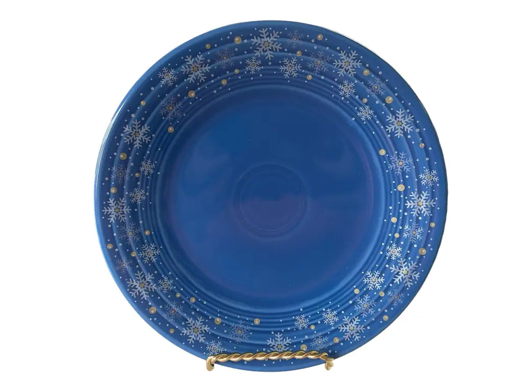 Fiesta Lapis Snowflake Dinner Plates Macys Exclusive Nwt Fiesta