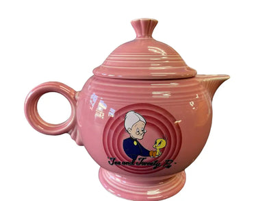 Fiesta Lrg Teapot Granny & Tweety Looney Tunes Warner Bros Rose Double Sided Decal Fiesta