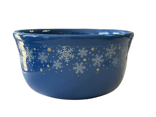 Fiesta Macys Exclusive Lapis Blue Snowflake Gusto Bowl Christmas Fiesta