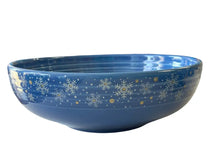 Load image into Gallery viewer, Fiesta Macys Exclusive Lapis Blue Snowflake Large Bistro Bowl Christmas Fiesta
