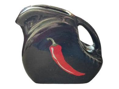 Fiesta Mini Disc Pitcher Black With Red Pepper Betty Crocker Vhtf