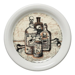 Fiesta Mystical Poison Halloween Apothecary Appetizer Plate. Retired
