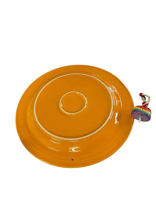 Fiesta Nora Fleming 14.75 Butterscotch Round Platter W Dancing Lady Mini Nib Fiesta