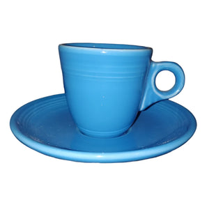 Fiesta Peacock Ring Handled Demitasse Cup And Saucer New Fiestaware