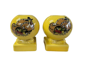 Fiesta Post 86 Pair Of Round Candle Holder Thanksgiving Turkey Fiesta