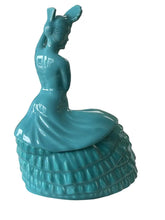 Load image into Gallery viewer, Fiesta Retired Dancing Lady Cookie Jar Turquoise Fiesta
