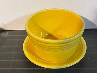 Fiesta Retired Flower Pot Planter W Base Sunflower Fiesta