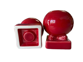 Fiesta Scarlet Bulb Candle Holder Set Vhtf Fiesta