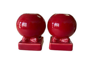 Fiesta Scarlet Bulb Candle Holder Set Vhtf Fiesta