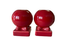 Load image into Gallery viewer, Fiesta Scarlet Bulb Candle Holder Set Vhtf Fiesta
