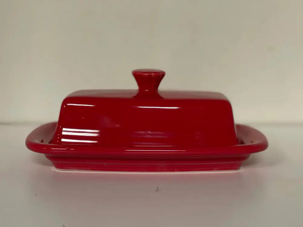 Fiesta Scarlet Extra Large Butter Dish Red Fiesta