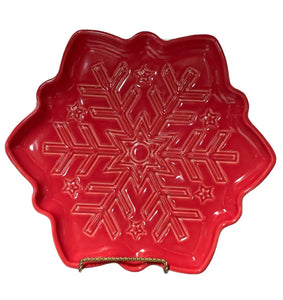 Fiesta Snowflake Shaped Plate Scarlet P86 Fiesta