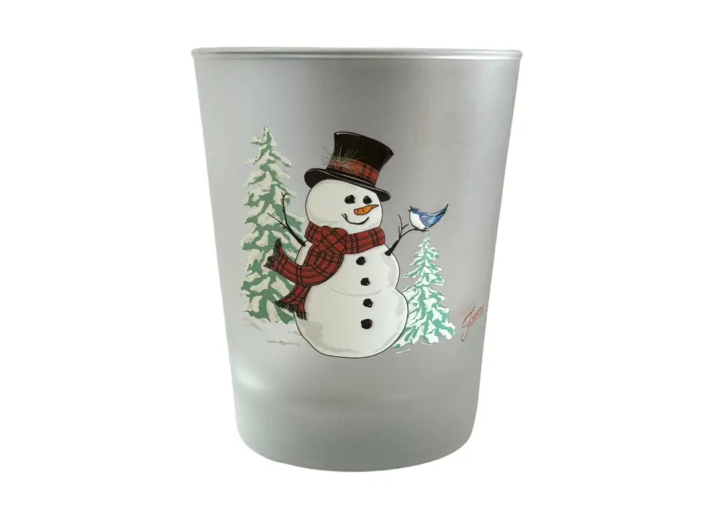 Fiesta Snowman Frosted Rocks Glass Fiesta