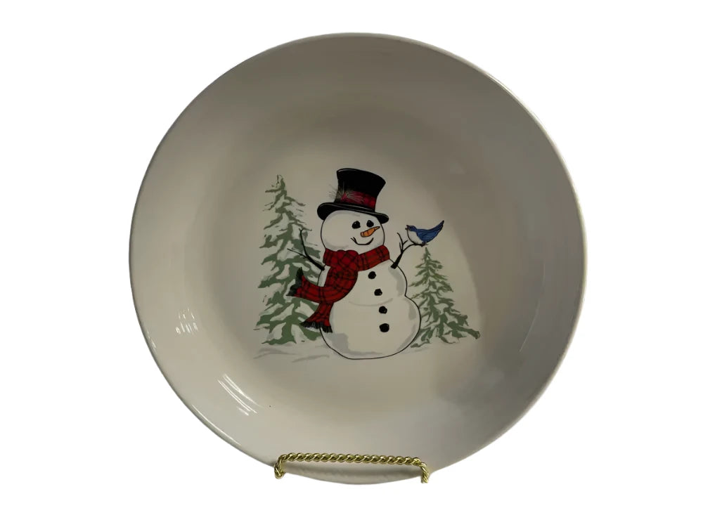 Fiesta Snowman Luncheon Bowl Plate Fiesta