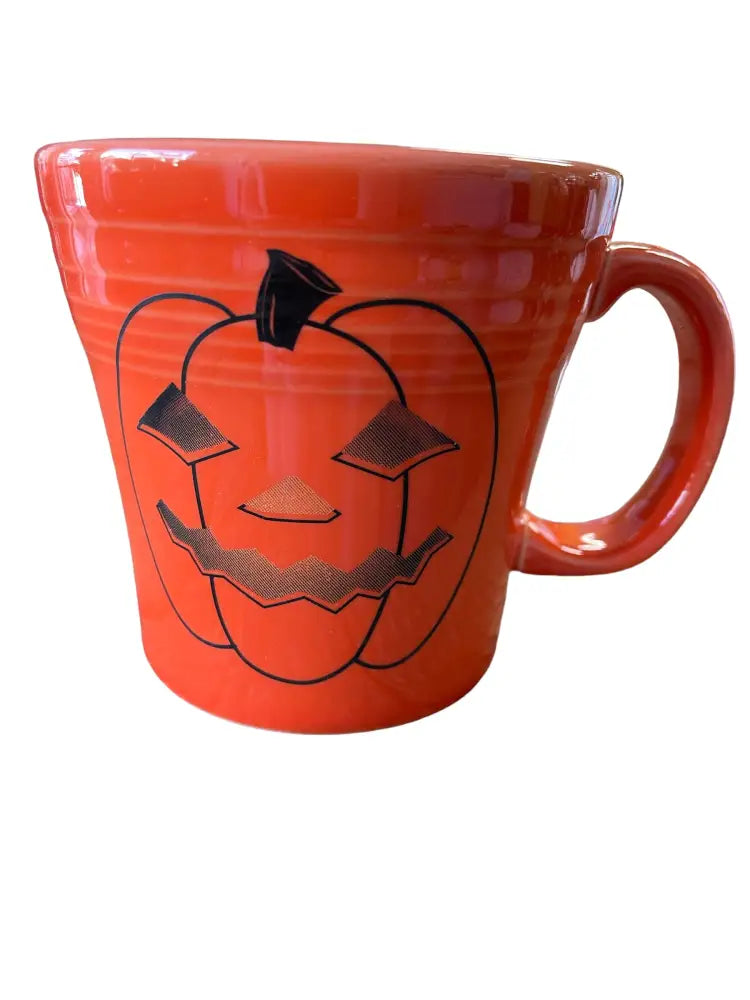 Fiesta Spooky Glowing Pumpkin Taper Mug Halloween Fiesta