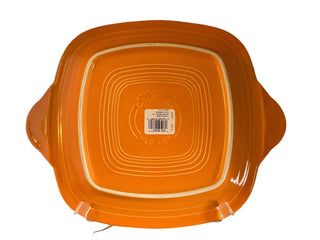 Fiesta Square Handled Serving Hostess Tray Plate Tangerine Orange Nwt
