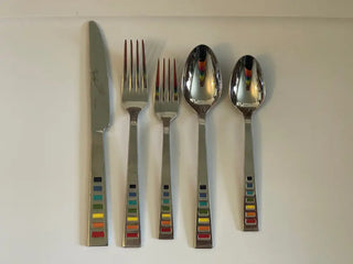 Fiesta Stainless Steel Celebration Silverware 5 Pc Set Fiesta