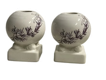 Load image into Gallery viewer, Fiesta Sugar Plum Fairy Bulb Candle Holder Set White Htf P86 Fiesta
