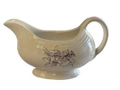 Fiesta Sugar Plum Fairy Gravy Boat Retired White Sauceboat Fiesta