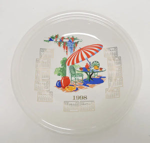 Fiesta Sunporch 1998 Calendar Plate China Specialties Fiesta