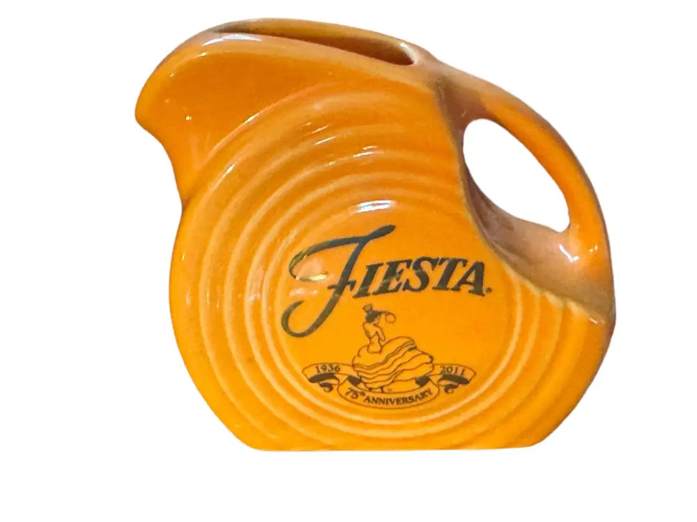 Fiesta Tangerine Dancing Lady Mini Pitcher 75th Anniversary Keeping It Real collectables