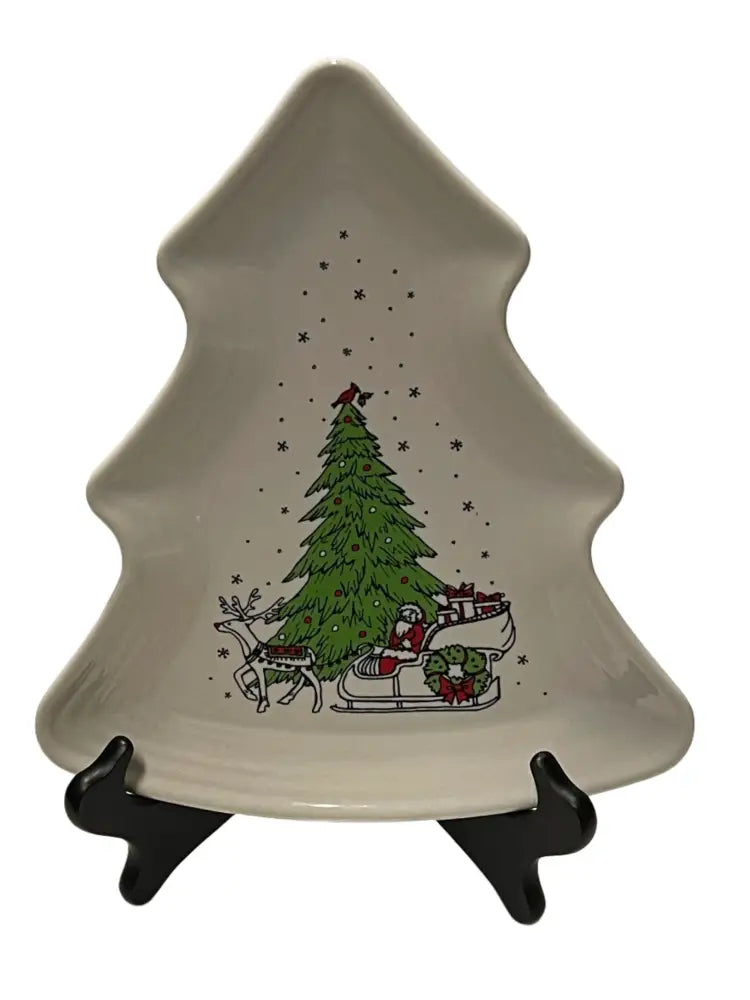 Fiesta Tree Plate Santa’s Sleigh Christmas Whimsy. Fiesta