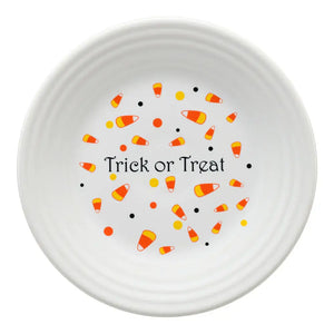 Fiesta Trick Or Treat Candy Corn Luncheon Halloween. Retired Dinnerware