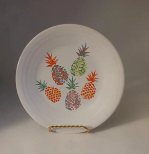 Fiesta Tropical Pineapples Belk Exclusive White Luncheon Lunch Plate Fiesta