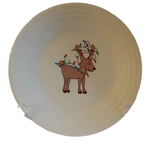 Fiesta Twinkling Light Reindeer Christmas Ivory Luncheon Plate 9 Inch Belk Exclusive Fiestaware