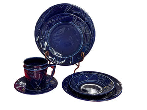 Fiesta Ware Millennium 2000 Cobalt 5Pc Place Setting Fiesta